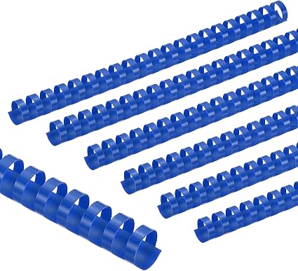 Blue Atlas A4 binding comb spine with 18mm diameter, designed for secure document binding.