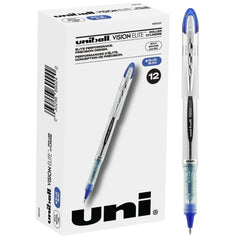 Mitsubishi Vision Elite Roller pen 0.8mm Blue / Black - Al Masam Stationery LLC