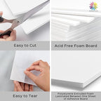 Self-Adhesive Foam Board 70 × 100 cm – 10 mm Thick A1 Board