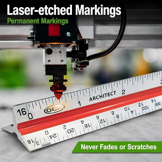 Triangular Scale for Drawing, Drafting & Measurement