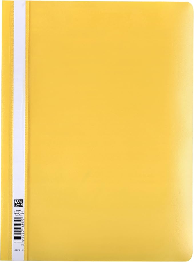 Atlas Thick PP A4 Flat File With Pocket Yellow