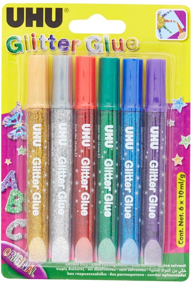 UHU GLITTER GLUE ORIGINAL 10ML - Al Masam Stationery LLC