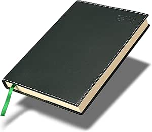 FIS Green A5 Soft PU 2026 Daily Diary - FSDI17AE26GR
