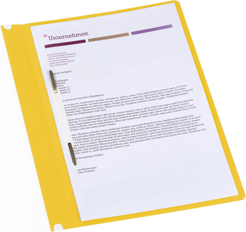 Atlas Thick PP A4 Flat File With Pocket Yellow