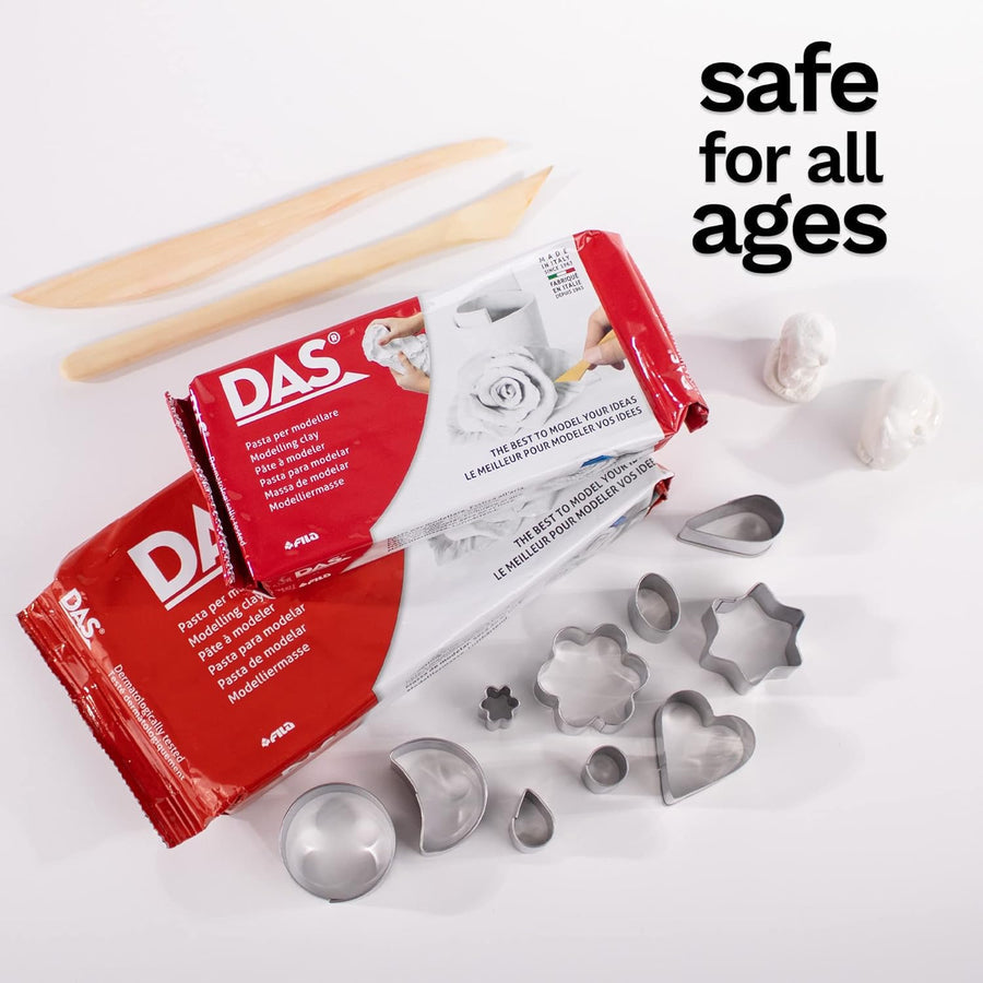 DAS Modelling Clay White 1kg – Air-Dry Craft & Sculpting Clay F387500