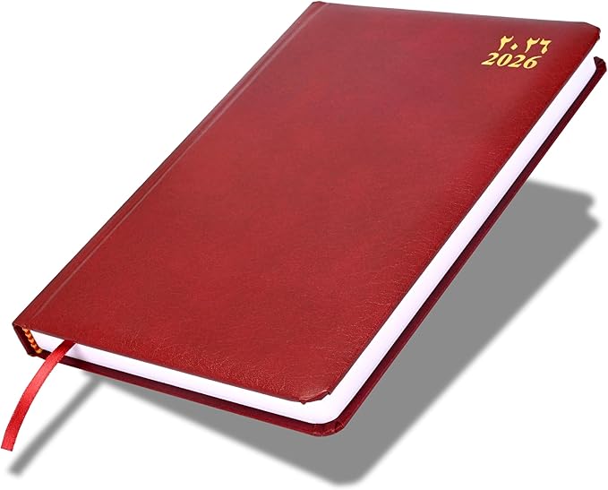 FIS Maroon A5 Vinyl 2026 Daily Diary - FSDI23AE26MR Main image