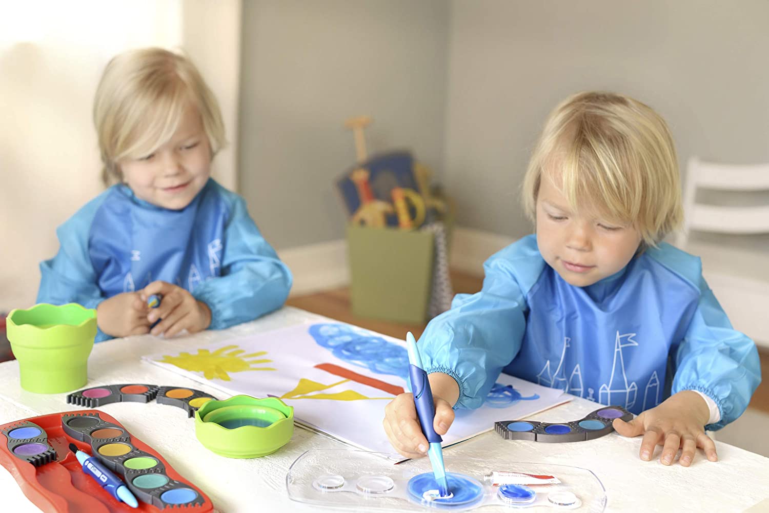 FABER-CASTELL Painting apron 4 young artist Blue - Al Masam Stationery LLC