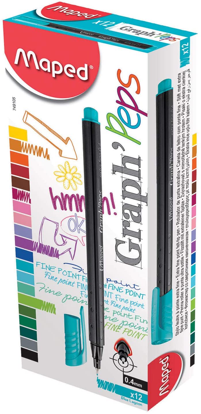 Maped Graph'Peps Fineliner Blue Lagoon - Al Masam Stationery LLC