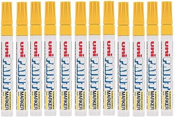 Uni PX20 Paint Marker Bullet tip Yellow (Pack of 12) - Al Masam Stationery LLC