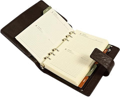 FIS Premium Struthio Leather Organizer 110x170mm – Brown