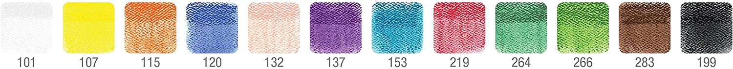 FABER-CASTELL Polychromos Artists Color Pastels Cardboard - (12 Pcs) - Al Masam Stationery LLC