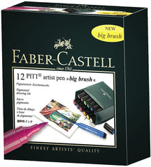 FABER-CASTELL PITT ARTIST PEN BIG BRUSH BOX OF 12 - Al Masam Stationery LLC