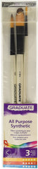 Daler Rowney Set Of 3 Synthetic Graduate Watercolor Brushes - Al Masam Stationery LLC