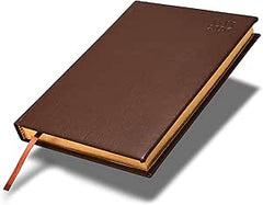 FIS Dark Brown A5 Gold-Edge PU 2026 Daily Diary - FSDI20AEG26DBR