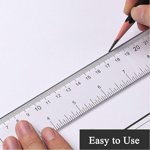 Transparent Ruler 15 cm for School, Office and Drawing