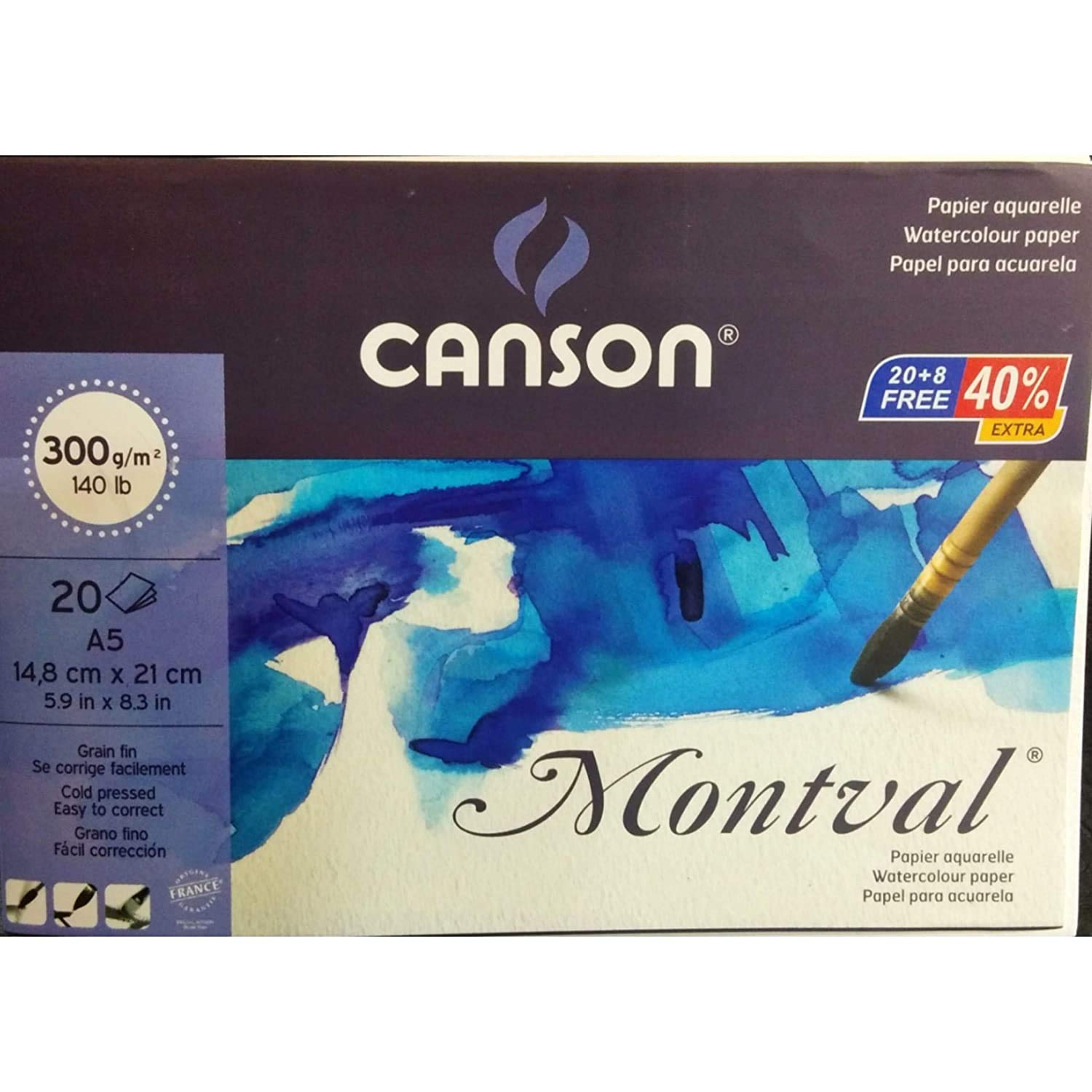 Canson Montval Water Color Pad A3 300gsm - Al Masam Stationery LLC Main image