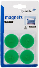 LEGAMASTER MAGNETS ROUND 35 MM PACK OF 4 GREEN