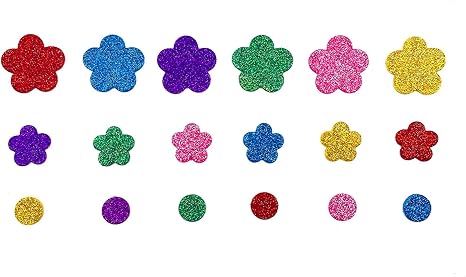 EVA Sponge Glitter Flower Shapes for Crafts