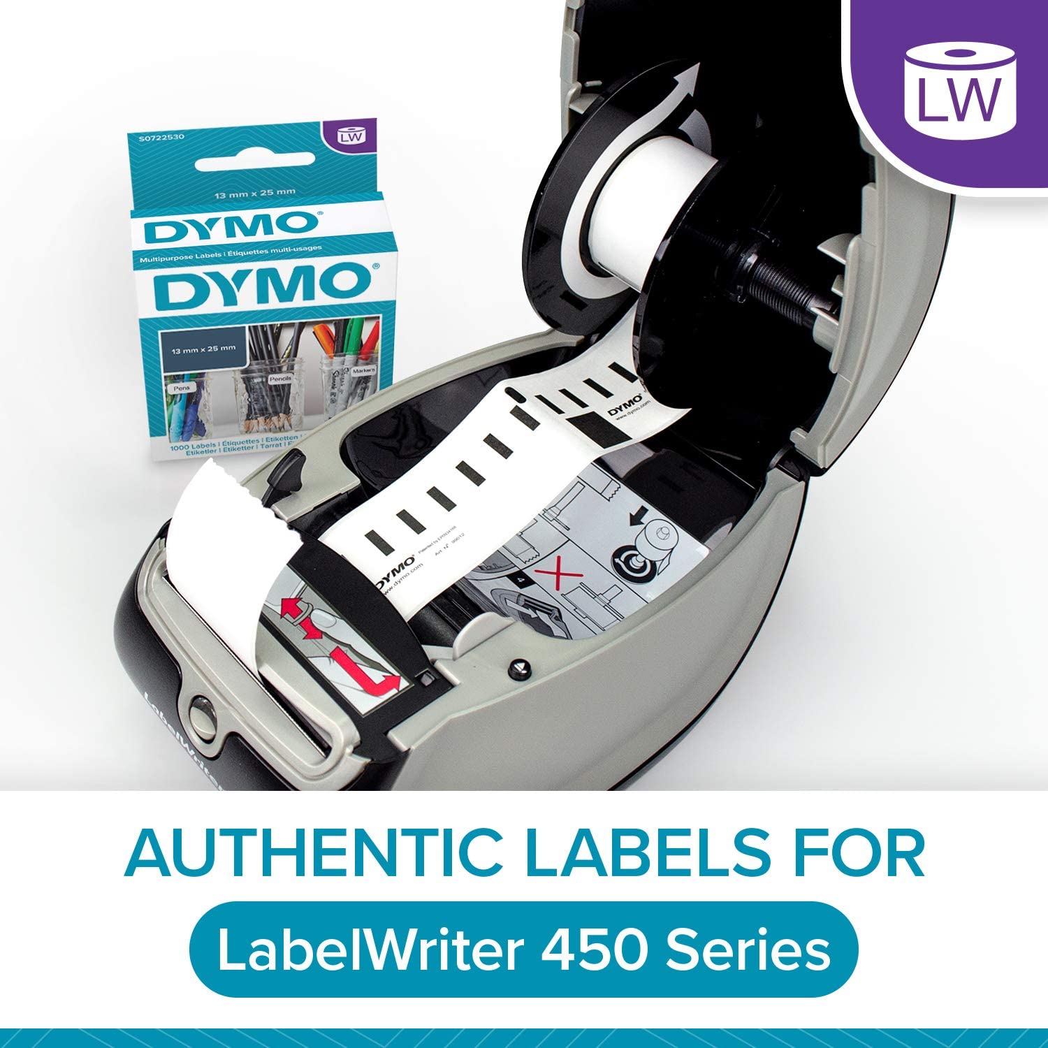 DYMO ADD.LABEL 36X89MM 2X260 - Al Masam Stationery LLC