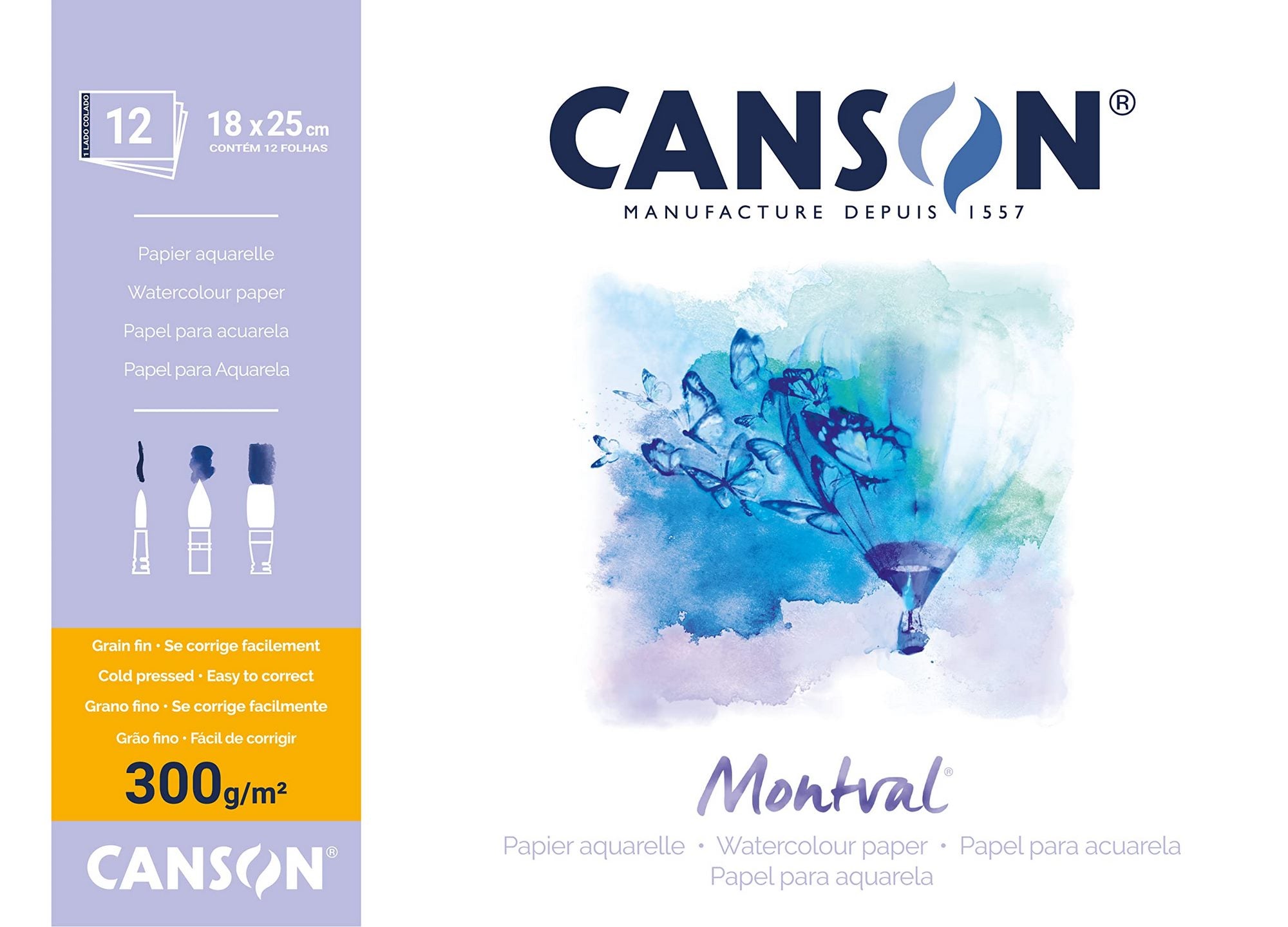 Canson Montval Water Color Pad 18x25cm 300gsm - Al Masam Stationery LLC Main image