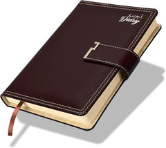 FIS Chocolate A5 Leather Lock 2026 AE Diary - FSDI86AE26D04