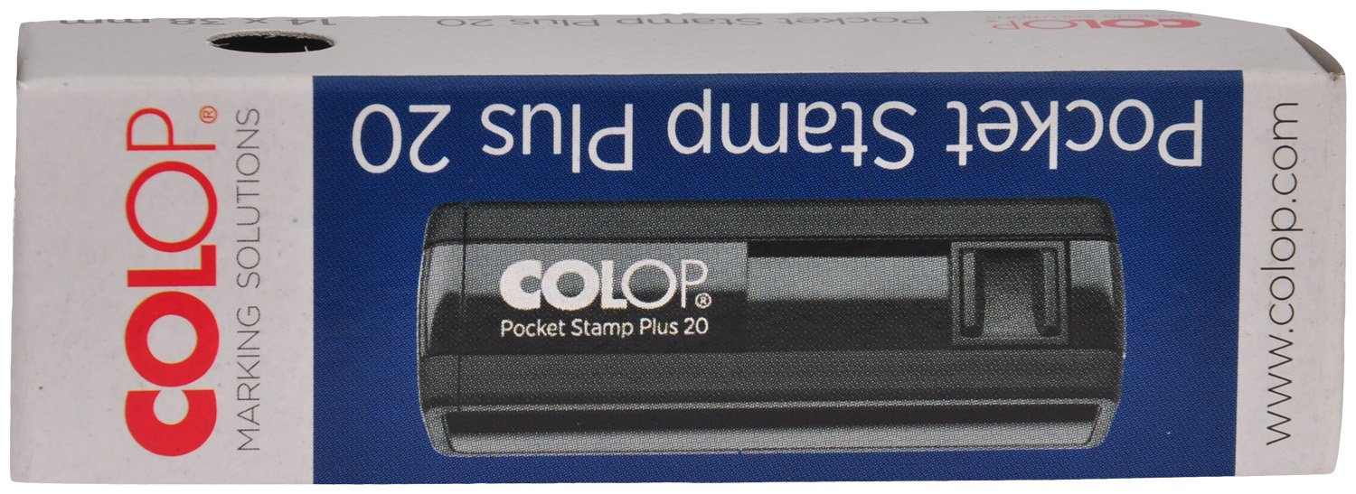 COLOP Pocket Stamp Plus 20 Indigo, pad blue - Al Masam Stationery LLC