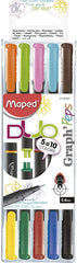 Maped Graph'Peps Fineliner DUO Pack of 5pcs - Al Masam Stationery LLC