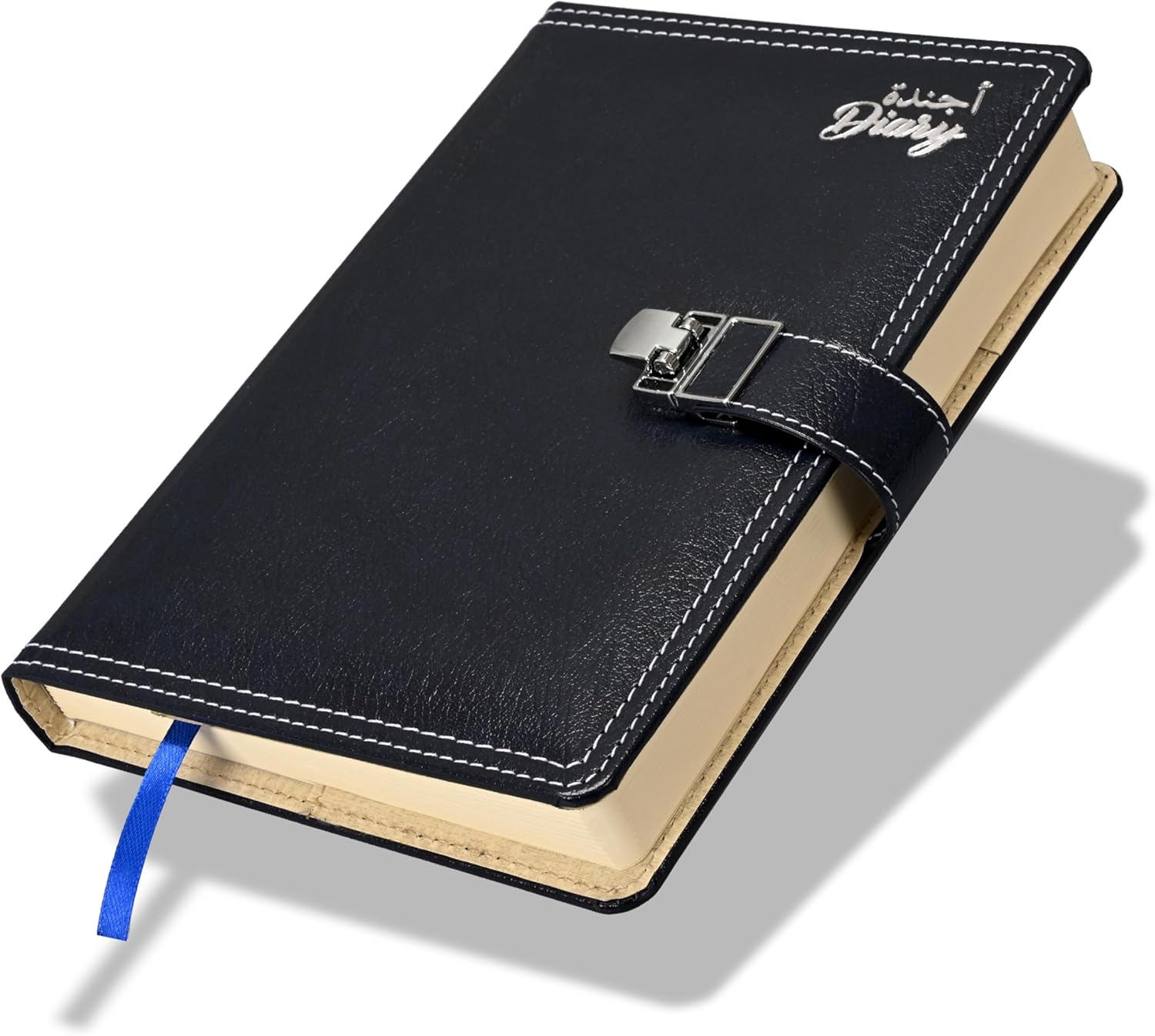 FIS Blue A5 Leather Lock 2026 AE Diary - FSDI86AE26D02