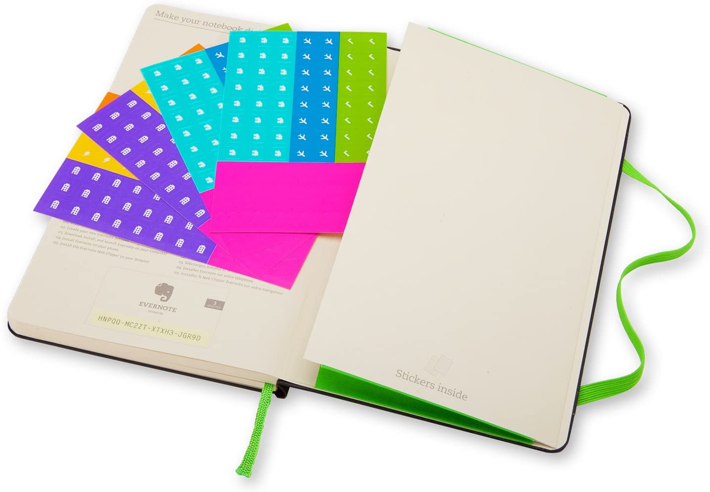 Moleskine Evernote Smart Notebook Squared A5 Size - Al Masam Stationery LLC