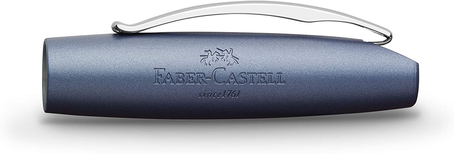 FABER-CASTELL Fountain Pen Essentio Aluminium Blue F - Al Masam Stationery LLC
