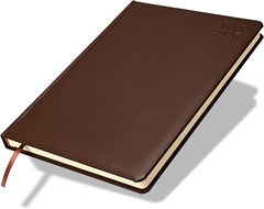 FIS Dark Brown A4 PU Daily 2026 Arabic-English Diary - FSDI45AE26DBR