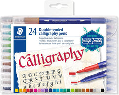 STAEDTLER 3005-TB24 Double-Ended Calligraphy Pen Asst