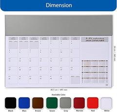 FIS Grey PVC 490x340mm Arabic-English 2026 Desk Planner - FSDK2AE26GY