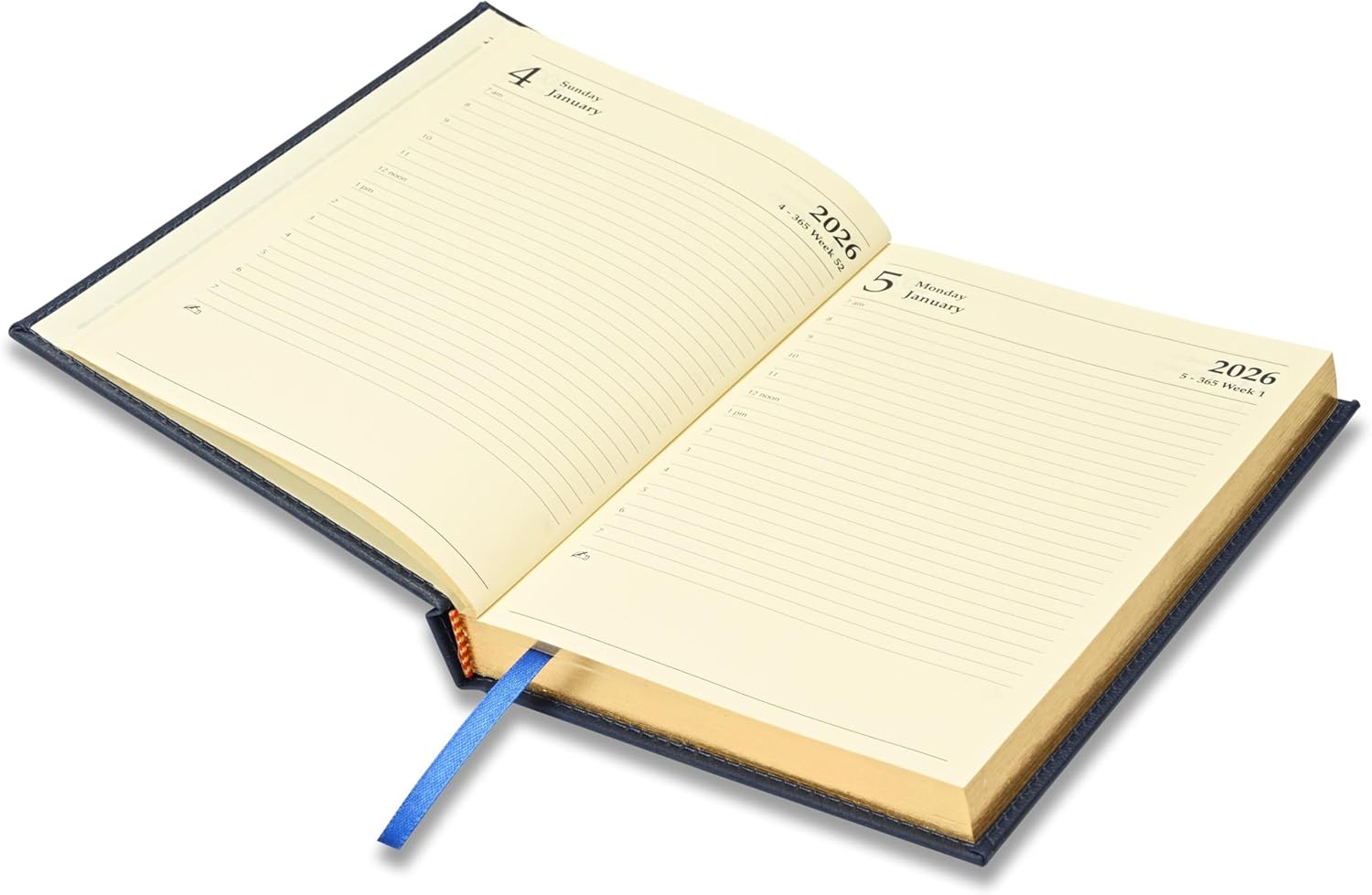 FIS Red A5 Golden Corner Hard Cover Vinyl 2026 Diary-FSDI22E26RE - Al Masam Stationery LLC