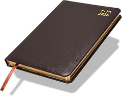 FIS Chocolate A5 Gold-Edge Vinyl 2026 Daily Diary - FSDI23AEG26CH