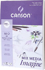 Canson Imagine Mix Media Pads A5 200gsm 50 Sheet - Al Masam Stationery LLC