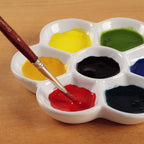 Flower-Shaped Paint Palette for Colour Mixing and Art Projects