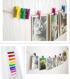 Wooden Clips Assorted Colours for Crafts & Decoration