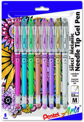 Pentel SLICCI Gel Roller Metalic Color 0.8mm - Al Masam Stationery LLC