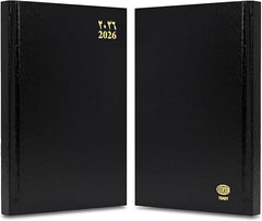 FIS Black 170×240 Hard Cover 2026 AE Diary - FSDI75AEV26BK - Al Masam Stationery LLC