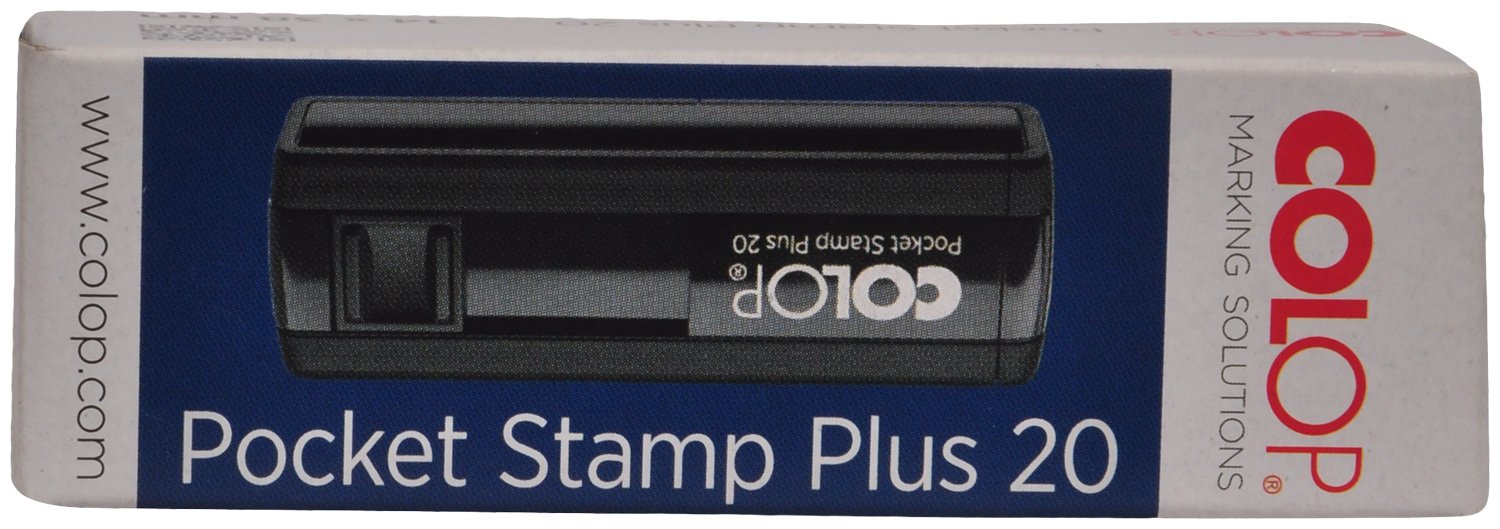 This COLOP Pocket Stamp Plus 20 ruby with a pad in blue is a compact and convenient stamp for all your personal and professional needs. The high-quality ruby color ensures longevity and the blue pad ensures clear imprints. Perfect for on-the-go use and efficient marking on important documents.  Body Material: Plastic; Stamp Material: Rubber; Color: Ruby Stamp Pad Color: Blue Pad Size (LxBxH): 7.3 2 2 Cm Features: 10 Thousand Impression In Each Refilling Included Components: 1 Unit of the Product