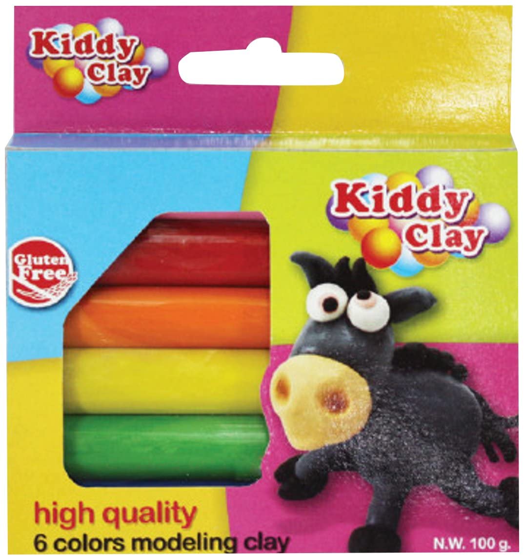 Kiddy Clay Modelling Clay set of 6 Color - Al Masam Stationery LLC