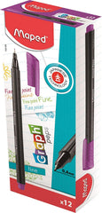 Maped Graph'Peps Fineliner Purple Sweety Box of 12 - Al Masam Stationery LLC