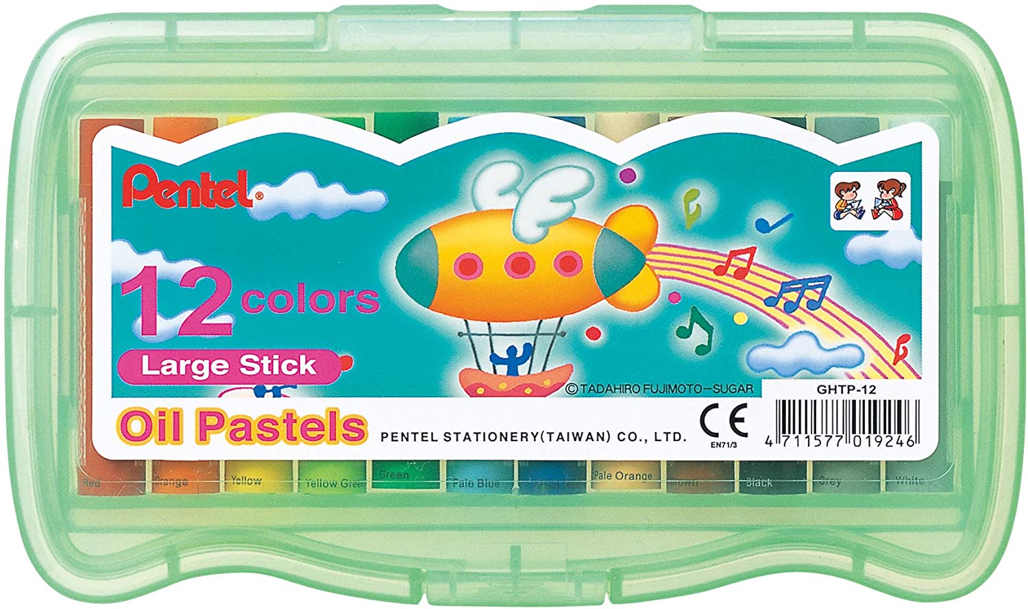 Pentel GHTP Oil Pastel - (12 Pcs) - Al Masam Stationery LLC