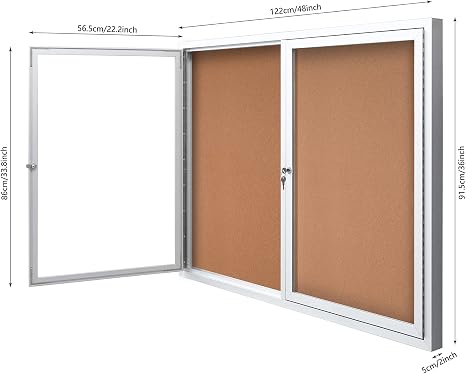 Bi-Office Double Door Cork Display 915x1220mm Secondary image