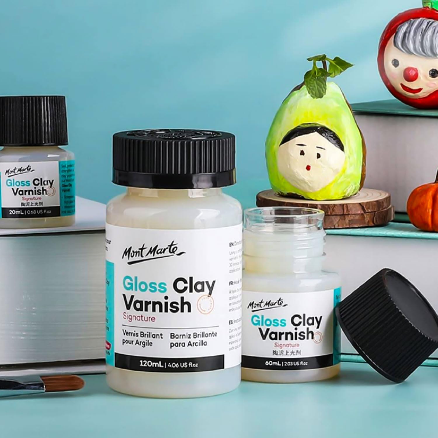 Mont Marte Gloss Clay Varnish 120ml for Air-Dry Clay, Sealing & Craft Protection