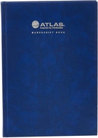 Atlas Manuscript Book, 10x8 inch writing notebook with 70 GSM paper, featuring a durable cover and classic design.