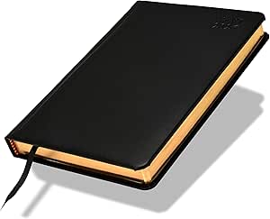 FIS Black A5 PU Gold-Edge 2026 Diary - FSDI19AEG26BK Main image