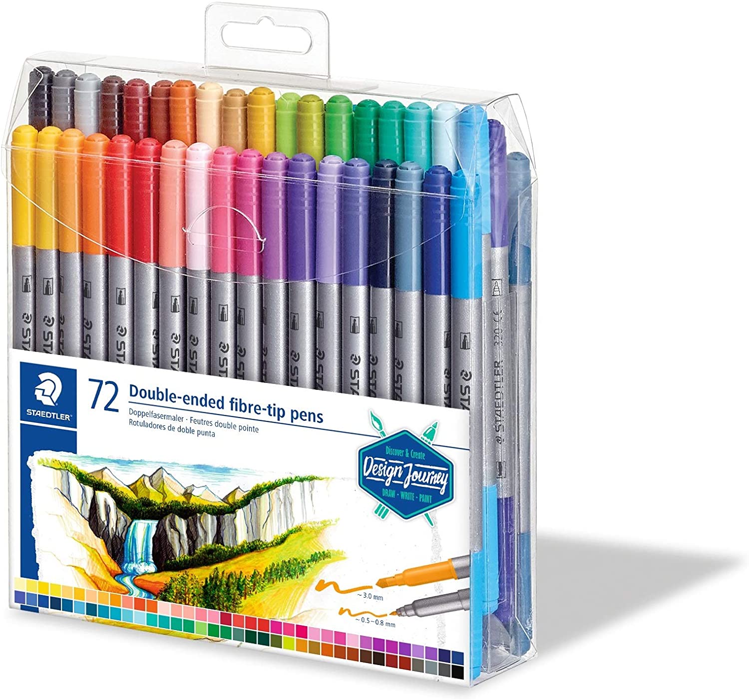 Staedtler Double-end fibre-tip pens - (Pack of 72) - Al Masam Stationery LLC