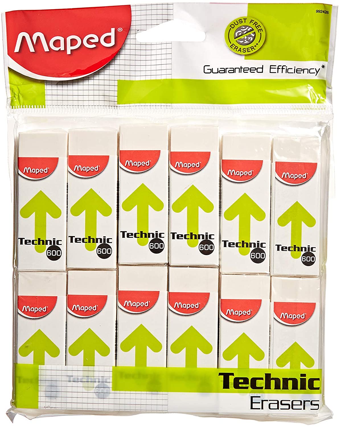 Maped Eraser Technic 600 - (Pack of 12) - Al Masam Stationery LLC